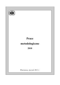 Prace metodologiczne 2010 - Biuletyn Informacji Publicznej GUS