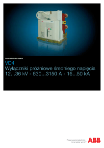 VD4 Wyłączniki próżniowe średniego napięcia 12...36 kV