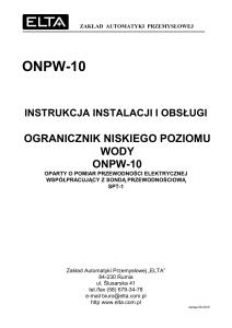 ONPW-10 - Zakład Automatyki Przemysłowej "ELTA"