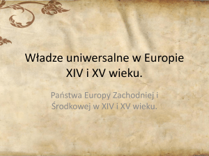 W*adze uniwersalne w Europie XIV i XV wieku.