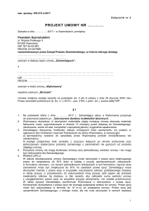 projekt umowy nr - BIP Powiat Szamotulski