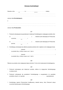 Umowa kontraktacji - Program DRUKI Gofin