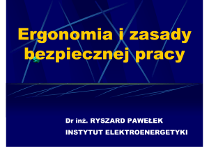 Wykłady - Ryszard Pawełek - Instytut Elektroenergetyki