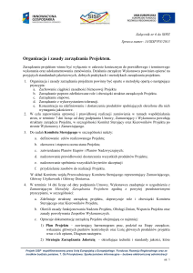Organizacja i zasady zarządzania Projektem
