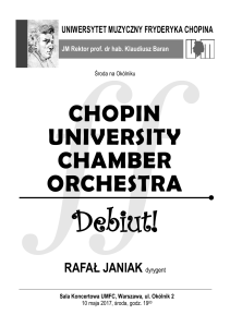 Debiut! - Uniwersytet Muzyczny Fryderyka Chopina