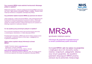 Co to jest MRSA i jaki ma wpływ na pacjentów i znajdujące się w ich