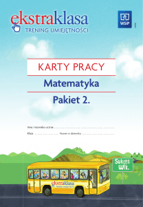 KARTY PRACY Matematyka Pakiet 2.