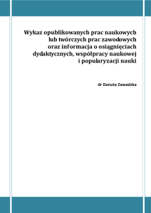 Spis publikacji - Instytut Badań Literackich Polskiej Akademii Nauk