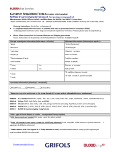 Requisition Form for Blood Group Genotyping
