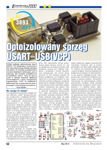 Optoizolowany sprzęg USART–USB(VCP)