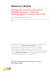"Nowych Widnokręgach" w latach 1941-1946