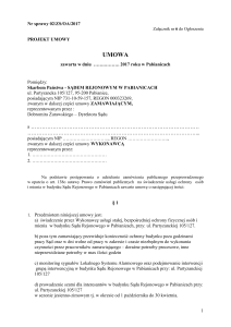 Projekt umowy - Sąd Rejonowy w Pabianicach