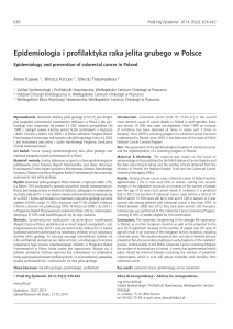 Epidemiologia i profilaktyka raka jelita grubego w Polsce