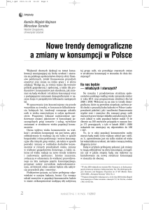 Nowe trendy demograficzne a zmiany w konsumpcji w Polsce