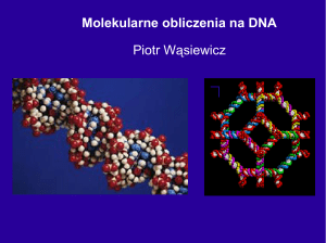 Molekularne obliczenia na DNA Piotr Wąsiewicz