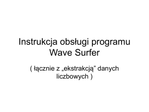 Instrukcja obsługi programu Wave Surfer