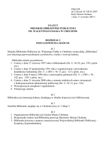 Załącznik do Uchwały Nr XII/61/2007 Rady Miasta Chełmna z dnia