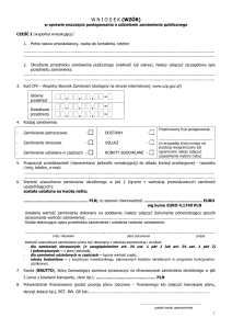 Wniosek w sprawie wszczęcia postępowania o udzielenie