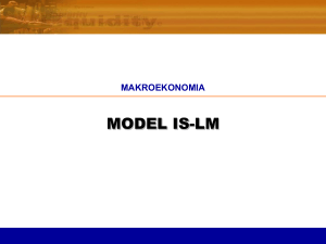 r Y LM MAKROEKONOMIA Model ISLM
