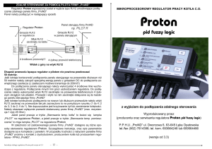 Instrukcja sterownika Proton z PID - kotły uniwersalno