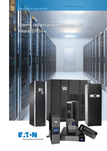 Systemy zasilania gwarantowanego UPS. Katalog 2015 PDF