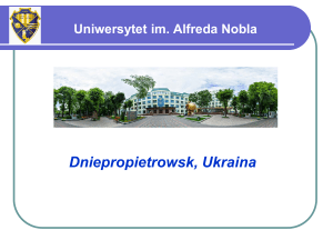 Dniepropietrowsk, Ukraina Uniwersytet im. Alfreda Nobla