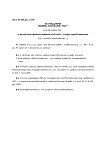 Rozporządzenie Ministra Gospodarki i Pracy z dnia 16 września
