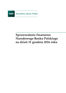 Sprawozdanie finansowe NBP na dzień 31 grudnia 2016 r.