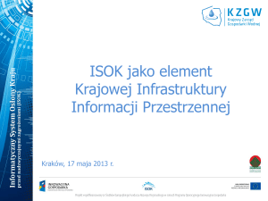 ISOK jako element Krajowej Infrastruktury Informacji Przestrzennej