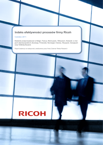 Indeks efektywności procesów firmy Ricoh