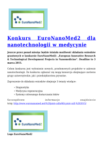 Konkurs EuroNanoMed2 dla nanotechnologii w medycynie