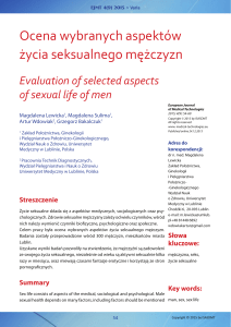 Ocena wybranych aspektów życia seksualnego mężczyzn