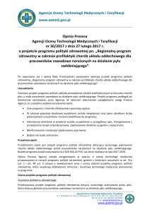 Opinia PDF - Agencja Oceny Technologii Medycznych i Taryfikacji