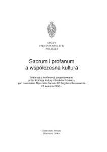 Sacrum i profanum a współczesna kultura
