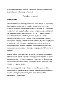 Depresja w schizofrenii- dla Medforum Agnieszka Piróg