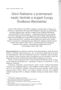 Slavo Radosevic o przemianach nauki i techniki w krajach Europy