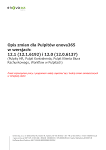 Opis zmian dla Pulpitów enova365 w wersjach: 12.1 (12.1.6192) i