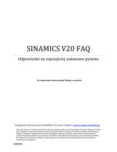 SINAMICS V20 FAQ
