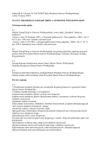 Załącznik do Uchwały Nr VII/70/2003 Rady Miejskiej Ostrowa