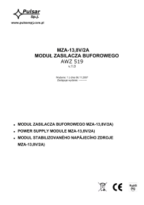 MZA-13,8V/2A MODUŁ ZASILACZA BUFOROWEGO AWZ 519