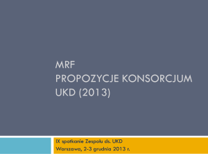 MRF propozycje Konsorcjum UKD (2013)
