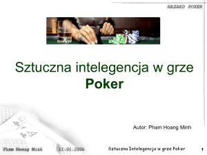Metody sztucznej inteligencji w pokerze