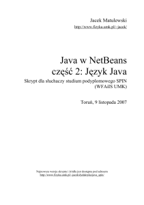 Java w NetBeans część 2: Język Java
