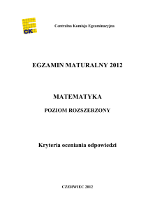 egzamin maturalny 2012 matematyka