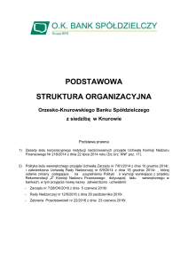Podstawowa Struktura organizacyjna od 11.01.2017r.