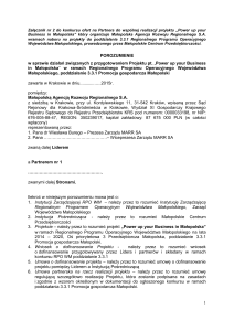 porozumienie - Małopolska Agencja Rozwoju Regionalnego