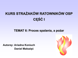 szkolenie strażaków ratownikówosp - cz. i temat 6