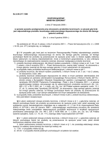 Rozporządzenie ministra zdrowia z dnia 27 listopada 2008 r. w