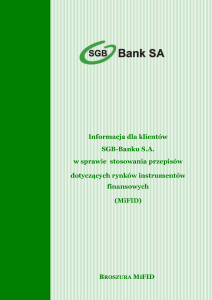 MiFID - SGB-Bank
