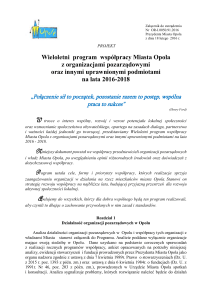 Wieloletni program współpracy Miasta Opola z